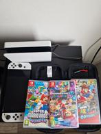 Nintendo Switch OLED + 3 Games + Starter Kit, Spelcomputers en Games, Games | Nintendo Switch, Online, Ophalen of Verzenden, Zo goed als nieuw