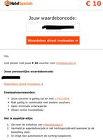 Hotel specials voucher 10 euro, Twee personen, Overige soorten