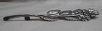 Zilveren antieke lange broche met trompet sluiting nr.400, Verzenden, Zilver, Broche
