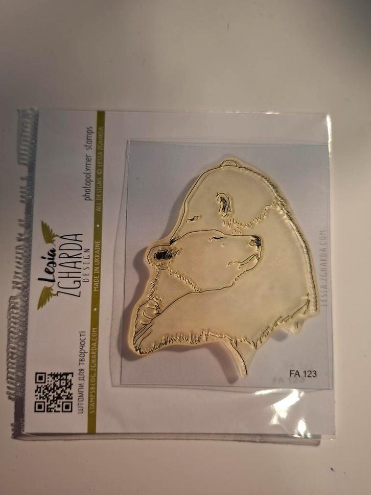 IJsbeer Stempel - Lesia Zgharda Design, Hobby en Vrije tijd, Stempelen, Nieuw, Clearstamp, Ophalen of Verzenden