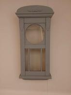 Oud Grijs Kastje met Glas, Ophalen, Rechthoekig, Minder dan 50 cm, Minder dan 100 cm