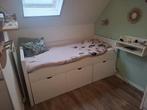 Bopita kinderbed 90x200 met lades, Ophalen, 90 cm, Eenpersoons, Wit