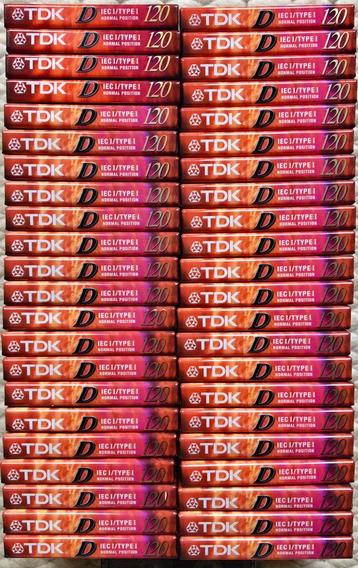NOS TDK D120 longplay NIEUW D-120 cassettebandjes D 120 C120 beschikbaar voor biedingen