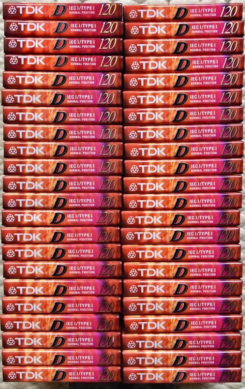 NOS TDK D120 longplay NIEUW D-120 cassettebandjes D 120 C120, Cd's en Dvd's, Cassettebandjes, Nieuw in verpakking, Onbespeeld