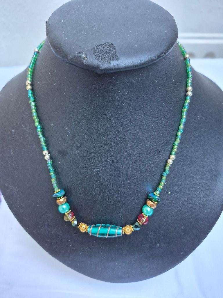 KETTING, Sieraden, Tassen en Uiterlijk, Kettingen, Verzenden, Nieuw, Blauw, Overige materialen