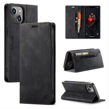 Luxe Flip Case met Kaarthouder voor iPhone 14 Plus _ Zwart