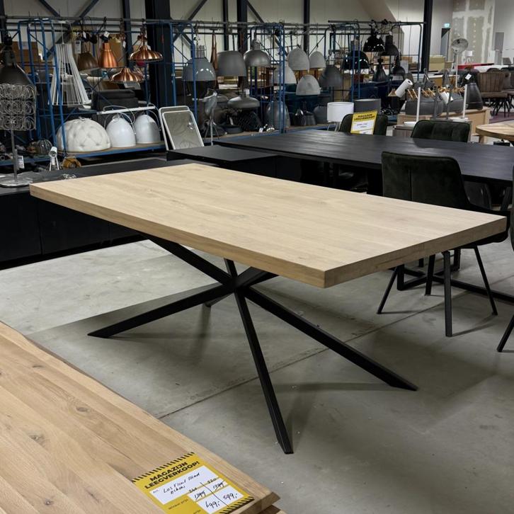 meer dan 100 eiken tafels te koop 200/220/240/300cm, Huis en Inrichting, Tafels | Eettafels, Nieuw, 200 cm of meer, 200 cm of meer