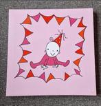 Leuk canvas schilderij baby met feesthoed, Ophalen, Zo goed als nieuw