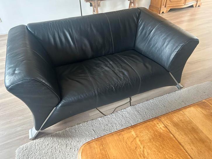 Rolf Benz 322 Bankstel + 2 Stoelen, Huis en Inrichting, Fauteuils, Gebruikt, Leer, 125 cm of meer, 75 tot 100 cm, Ophalen