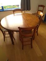 Eetkamer tafel met 6 stoelen., Huis en Inrichting, Tafels | Eettafels, Ophalen, Gebruikt, 100 tot 150 cm, Rond