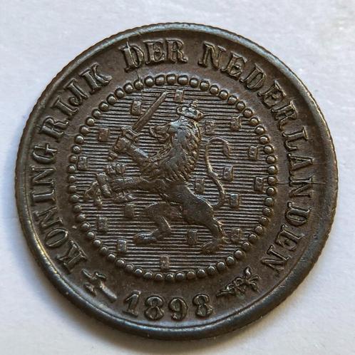 Halve cent 1898. Zfr/ Pr., Postzegels en Munten, Munten | Nederland, Losse munt, Overige waardes, Koningin Wilhelmina, Ophalen of Verzenden