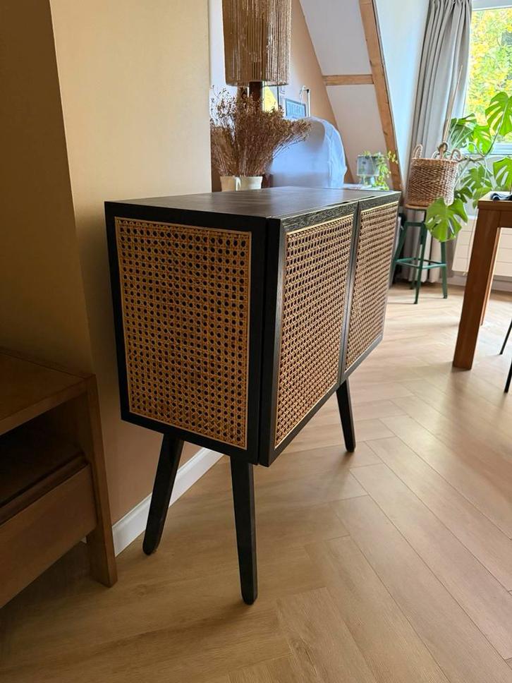 Rotan Kastje H&M - Stijlvol & Uniek!, Huis en Inrichting, Kasten | Buffetkasten, Gebruikt, Minder dan 100 cm, 50 tot 100 cm, 25 tot 50 cm