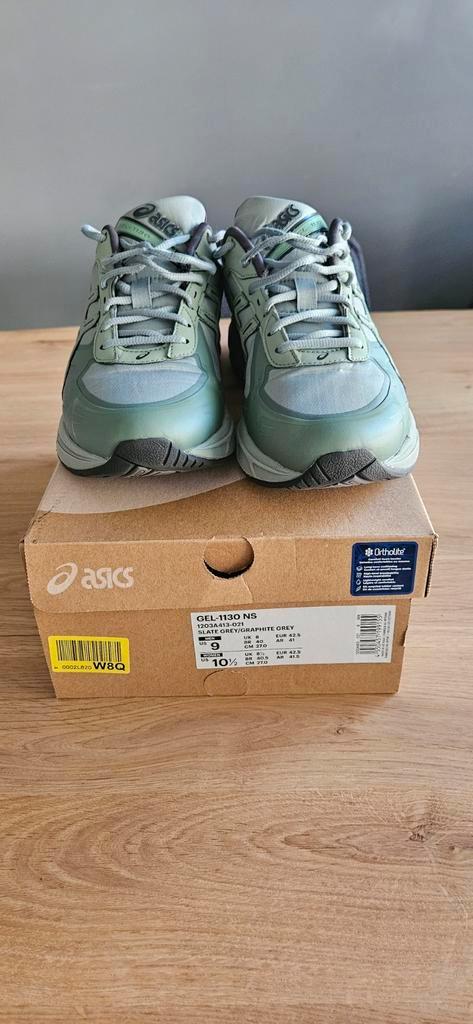 Asics Gel 1130 Grijs/Groen - Maat 42.5, Kleding | Dames, Schoenen, Gedragen, Sneakers of Gympen, Groen, Ophalen of Verzenden