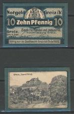 GREIZ 10 Pfg 1921 Duits Noodgeld Biljet r-235 jdu, Ophalen of Verzenden, Duitsland, Los biljet