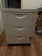 Witte ladekast op Wiele, Huis en Inrichting, Kasten | Ladekasten, Ophalen, Gebruikt, 50 tot 100 cm, 3 of 4 laden