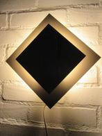 wandlamp 20 x 20 cm wit metaal jaren 80 design retro vintage, Gebruikt, ?, Metaal, Jaren 80 design retro vintage 1980s