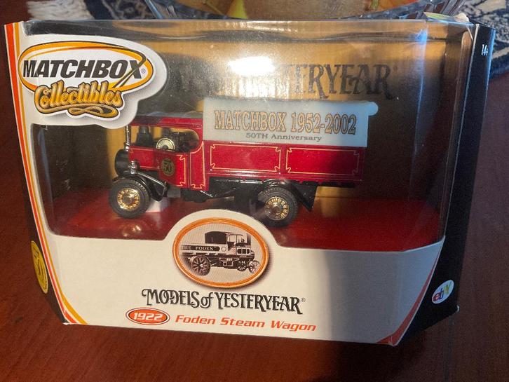 Matchbox Models of Yesteryear Foden Steam Wagon jubileum 50j, Hobby en Vrije tijd, Modelauto's | 1:43, Zo goed als nieuw, Bus of Vrachtwagen