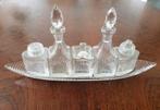 Schitterende antieke geslepen kristallen menage-set, Antiek en Kunst, Antiek | Glas en Kristal, Ophalen of Verzenden