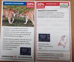 AquaZoo Leeuwarden 30% korting, Tickets en Kaartjes, Recreatie | Dierentuinen, Kortingskaart, Drie personen of meer