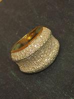 Massieve gouden band ring met diamanten 2,40kt, Ophalen of Verzenden, Met edelsteen, Dame, Goud