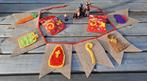 Jute Sinterklaas slinger met gehaakte afbeeldingen, Ophalen of Verzenden, Nieuw