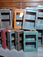 Oude vintage houten vitrine gedenkkastje altaar kastje india, B, Gebruikt, B, Ophalen of Verzenden