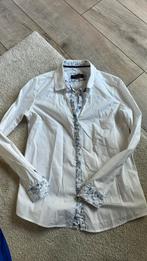Witte blouse met blauwe details maat 36 merk bariloche, Ophalen of Verzenden, Zo goed als nieuw, Maat 36 (S), Wit