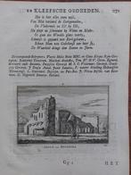 80 / Abdye van Rijnburg Gravure A. Rademaker uit 18e eeuw, Antiek en Kunst, Kunst | Etsen en Gravures, Ophalen of Verzenden