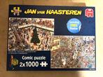 Jan van Haasteren puzzel 2x 1000 stukjes - kerst inkopen, Hobby en Vrije tijd, Ophalen of Verzenden, 500 t/m 1500 stukjes, Zo goed als nieuw