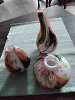 Fidrio Vaasjes - Set van 3, Huis en Inrichting, Woonaccessoires | Vazen, Gebruikt, Overige kleuren, Ophalen of Verzenden, Glas