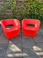 Design fauteuil Moroso Victoria and Albert, rood, Huis en Inrichting, Minder dan 75 cm, Kunststof, Modern, Zo goed als nieuw