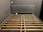 IKEA Slattum bed 140x200 - Lichtgrijs, Ophalen, Gebruikt, Tweepersoons, 140 cm