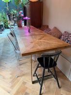 Handgemaakte massief eiken eettafel 230 cm – uniek, Ophalen, Eikenhout, 200 cm of meer, 50 tot 100 cm