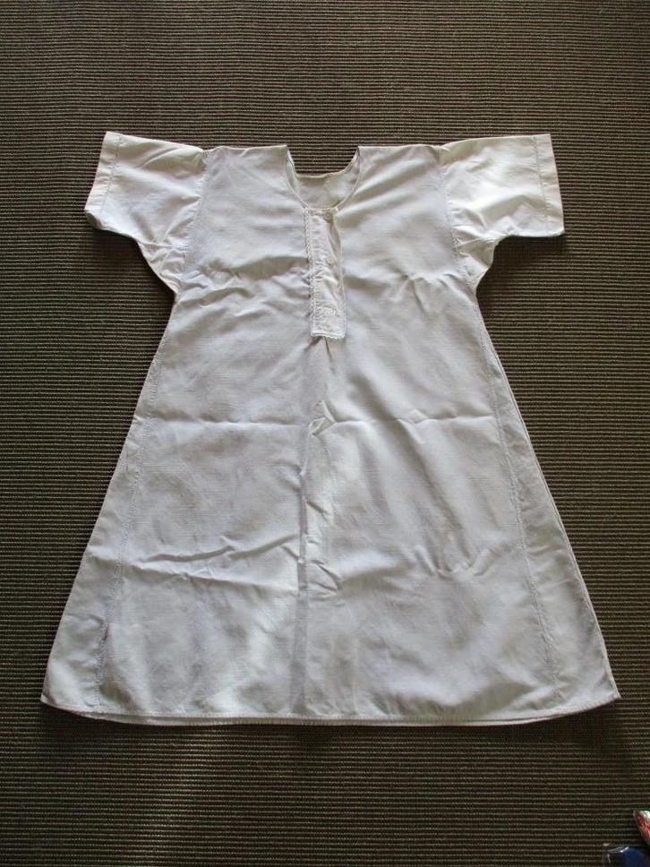 Antieke linnen jurk, Antiek en Kunst, Antiek | Kleding en Accessoires, Ophalen of Verzenden