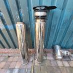 2x kachelpijp geïsoleerd van 1 M ,T stuk ,1 trekkap ,, Huis en Inrichting, Kachels, Ophalen of Verzenden, Gebruikt, Hout, Houtkachel