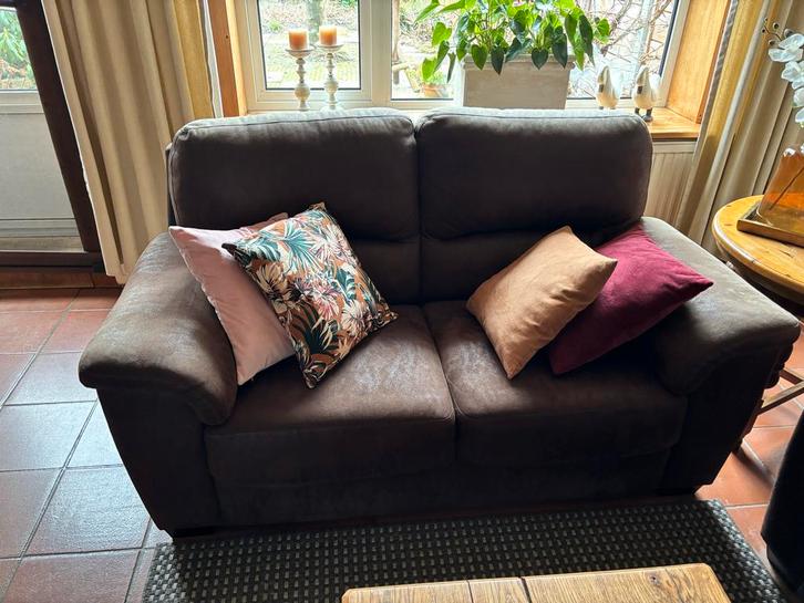 2- en 3-zitsbank in goede staat, Huis en Inrichting, Banken | Bankstellen, Gebruikt, Rechte bank, Driepersoons, 150 tot 200 cm