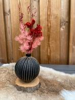 Kerstbal met droogbloemen, Huis en Inrichting, Zwart, Nieuw, Ophalen of Verzenden, Glas