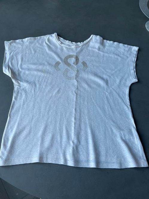 Ecru Summum shirt, maat M = L, Kleding | Dames, T-shirts, Zo goed als nieuw, Maat 42/44 (L), Beige, Korte mouw, Verzenden