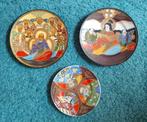 3x Satsuma bordjes handbeschilderd, Antiek en Kunst, Ophalen of Verzenden