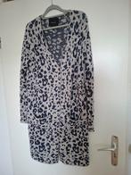 Lang damesvest lichtgrijs met blauwe vlekken, Ophalen of Verzenden, Gedragen, Grijs