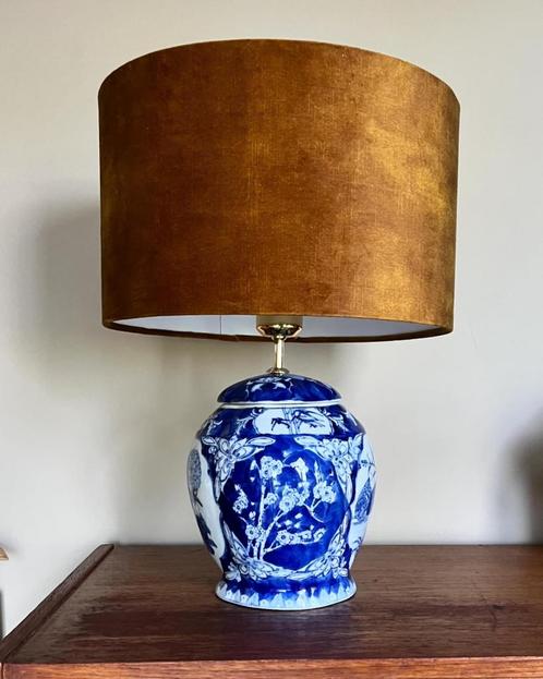 Chinese vaaslamp met kap, Antiek en Kunst, Antiek | Lampen, Ophalen of Verzenden