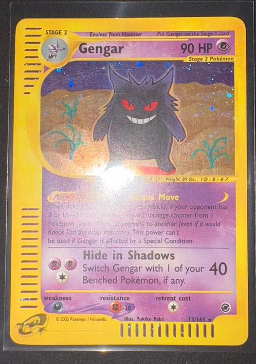 Gengar 13/165 holo skyridge, Hobby en Vrije tijd, Verzamelkaartspellen | Pokémon, Zo goed als nieuw, Losse kaart, Ophalen of Verzenden