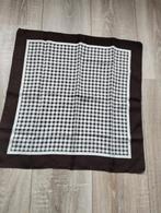 Vintage sjaal Bruin/Wit Ruit, Ophalen of Verzenden, Zo goed als nieuw, Maat 46/48 (XL) of groter, Sjaal