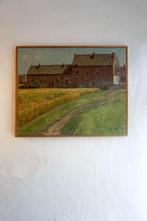 Impressionistisch schilderij  Nederlandse boerderijscène, Antiek en Kunst, Ophalen of Verzenden