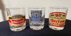 3 Glaasjes: Schlichte-Du Jardin-Oorlam. Hoogte 5 cm., Ophalen of Verzenden, Zo goed als nieuw, Borrel- of Shotglas