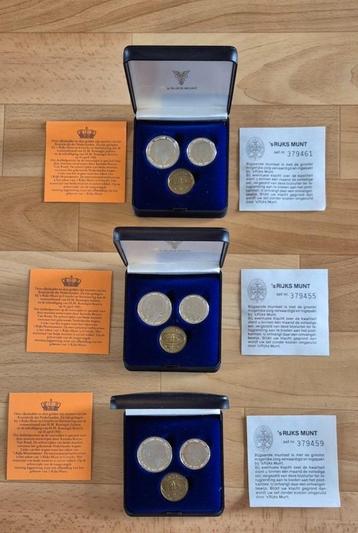3 setjes Nederland Jaarset Munten 1980 Inhuldiging Beatrix.  beschikbaar voor biedingen