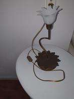 Koperkleurige metalen/glas tafel lamp, zie foto's Nog nieuw, Ophalen, Zo goed als nieuw, Glas, Minder dan 50 cm
