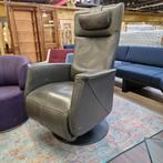 Update Verkocht! Prominent relax fauteuil grijs leer, Ophalen, ., Leer, .