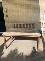 Hard Houten Tuinset met Tafel en Bank, Tuin en Terras, Ophalen, Gebruikt, Rechthoekig, Hout