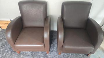 Fauteuil 2x bruin  beschikbaar voor biedingen